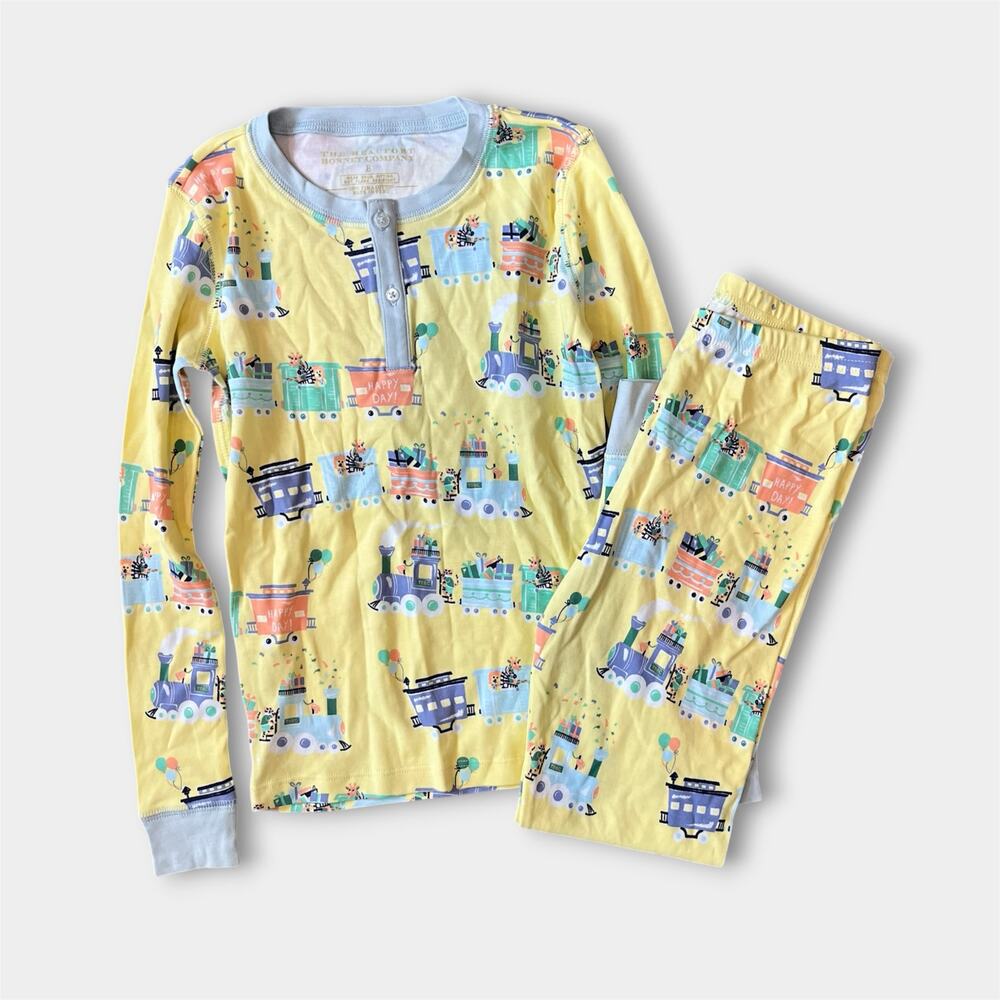 TBBC Sutton's Sweet Dream Pajamas Set Party Train with Buckhead Blue 8 NWOT